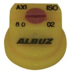 Tobera estándar, doble, chorro plano AXI 80° 02 amarillo cerámica Albuz