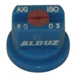 Tobera estándar, doble, chorro plano AXI 80° 03 azul cerámica Albuz