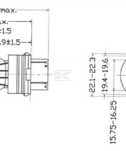 Bombilla 12 V 32/3CP S25q P27/7 W