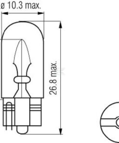 Bombilla W3W 12V 3W W2.1x9.5d Kramp 6 Bombilla W3W 12V 3W W2.1x9.5d Kramp