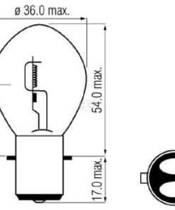 Bombilla S1 12V 45W/40W BA20d Kramp