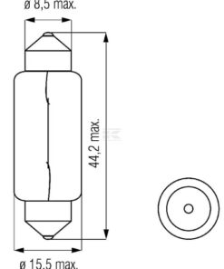 Bombilla 12V 15W SV8.5 Kramp