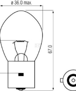 Bombilla B11 12V 45W BA20s Kramp