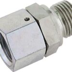 Straight connector with nut G3/8" - G1/4"