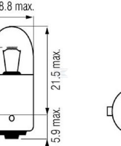 Bombilla T4W 24V 4W BA9s Kramp