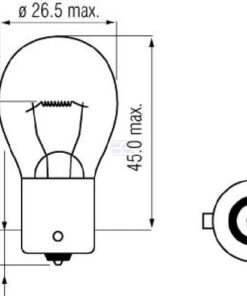 Bombilla S25 24V 25W BA15s Kramp 6 Bombilla S25 24V 25W BA15s Kramp