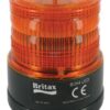 Faro rotativo/destellante LED, ámbar, montaje magnético, a pila, Ø108 x 126 mm