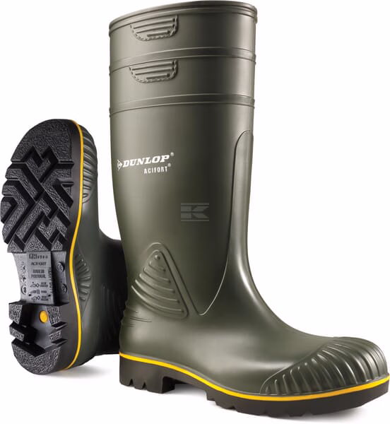 Botas rod. Acifort HD núm. 39 2 Botas goma, verde, Clase 04, Wellingtons Acifort®, talla UK: 6,5 (EU:40,5), Heavy Duty, Dunlop