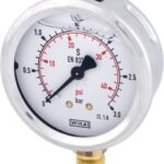 Glycerine pressure gauge 63 mm 3 bar, bottom mount