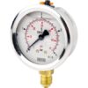 Glycerine pressure gauge 63 mm 4 bar, bottom mount