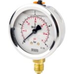 Glycerine pressure gauge 63 mm 4 bar, bottom mount