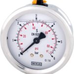 Glycerine pressure gauge 63 mm 6 bar, rear mount