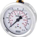 Glycerine pressure gauge 63 mm 6 bar, rear mount