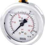 Glycerine pressure gauge 63 mm 16 bar, rear mount