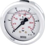 Glycerine pressure gauge 63 mm 25 bar, rear mount