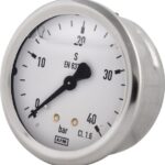 Glycerine pressure gauge 63 mm 40 bar, rear mount