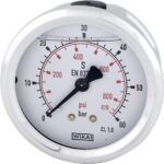 Glycerine pressure gauge 63 mm 60 bar, rear mount