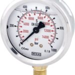 Glycerine pressure gauge 63 mm 1,000 bar, bottom mount