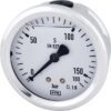 Glycerine pressure gauge 63 mm 160 bar, rear mount