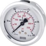Glycerine pressure gauge 63 mm 250 bar, rear mount