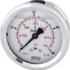 Glycerine pressure gauge 63 mm 400 bar, rear mount