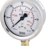 Glycerine pressure gauge 63 mm 600 bar, bottom mount