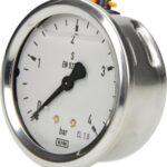 Glycerine pressure gauge 63 mm 4 bar, rear mount