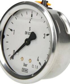 Glycerine pressure gauge 63 mm 4 bar, rear mount