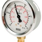 Manometer, diameter 63mm, from -1 to +1.5 bar, bottom connection 1/4"