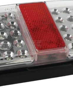 Luz trasera LED, rectangular, 12/24 V., rojo/marrón/amarillo, atornillable, 158 x 31 x 81 mm