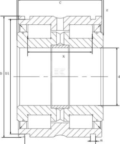 Cylindrical roller bearing 80x125x60mm INA/FAG