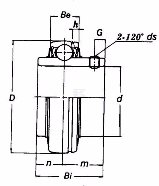 Inserto de rodamiento 65 x 125 x 29 mm