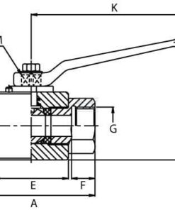 Llave de paso de 2 vías 1/4