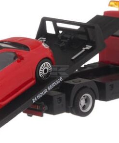 Fiat 500 con camión de plataforma plana