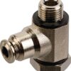 Racor acodado de inserción 4x1/8"