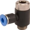 Racor acodado de inserción 4x1/8"