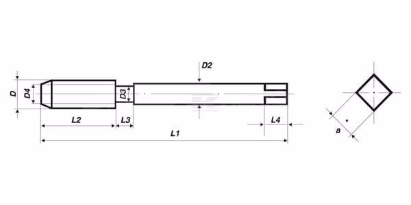 Set machos rosc. izq. HSS M12 2 Set machos rosc. izq. HSS M12