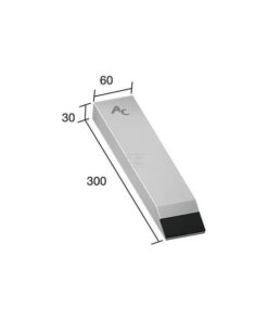 Weld-on point, carbide 300x60x30