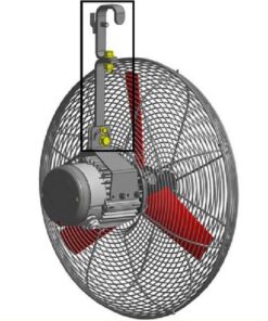 Fijación para cesta ventilador