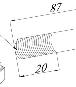 Tornillo de cabeza hexagonal con contratuerca M12x87/20 8.8