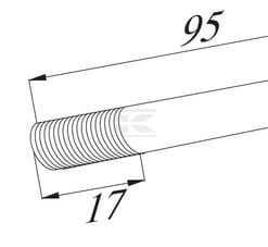 Tornillo de cabeza hexagonal con contratuerca M14x1.5x96/17 10.9
