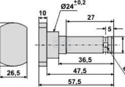 Tornillo de la cuchilla con tuerca almenada M20x1.5x57.5