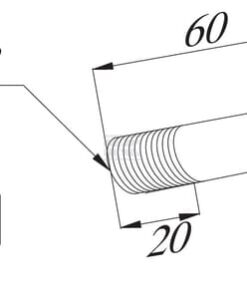 Tornillo de cabeza hexagonal con contratuerca M12x1.25x60