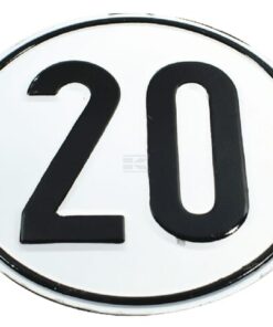 Placa 20 km tipo alemán