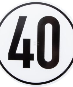 Placa 40 km tipo alemán