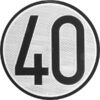 Señal homologada limitación velocidad 40 km/h 2 Señal homologada limitación velocidad 40 km/h