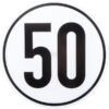Placa 50 km tipo alemán