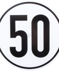 Placa 50 km tipo alemán