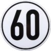 Placa 60 km tipo alemán