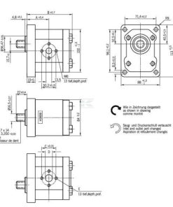 Bomba hidráulica de engranajes AZPF-21-019LFO30PB Bosch Rexroth